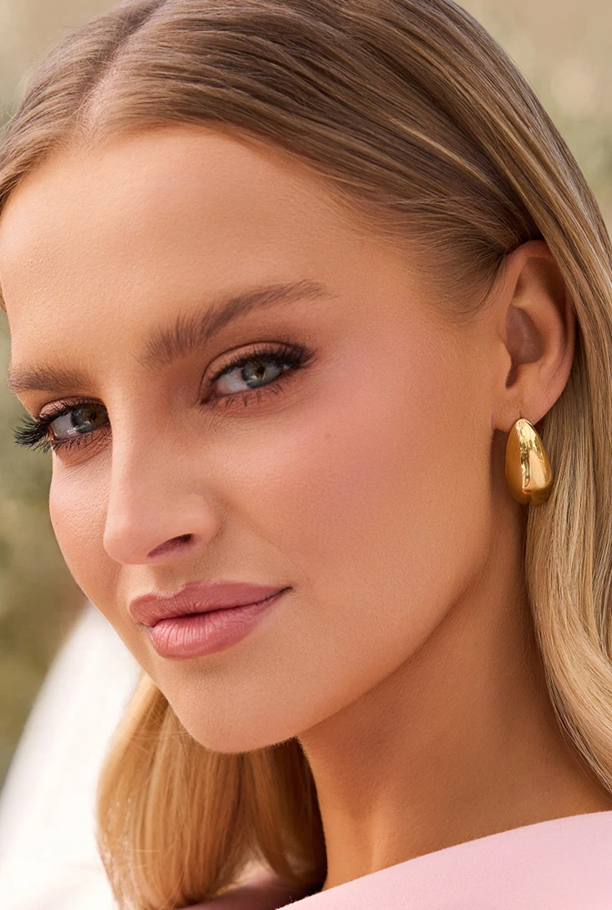 Tical - pozlacené ocelové náušnice