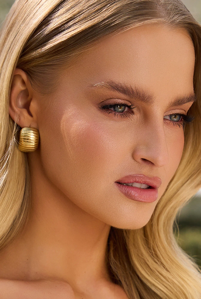 Lush - pozlacené ocelové náušnice