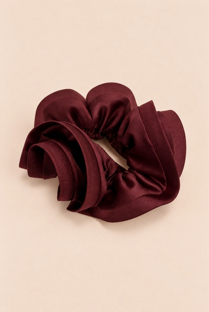 Bordó – gumička do vlasů typu scrunchie