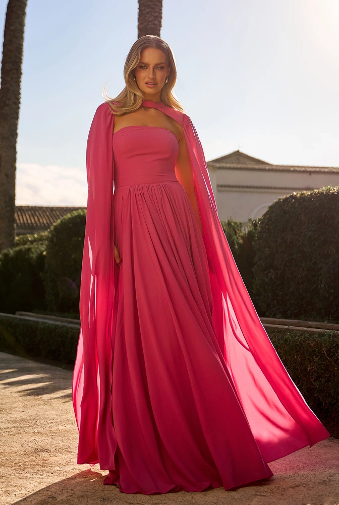 Oriana – korzetové maxi šaty s volnými rukávy