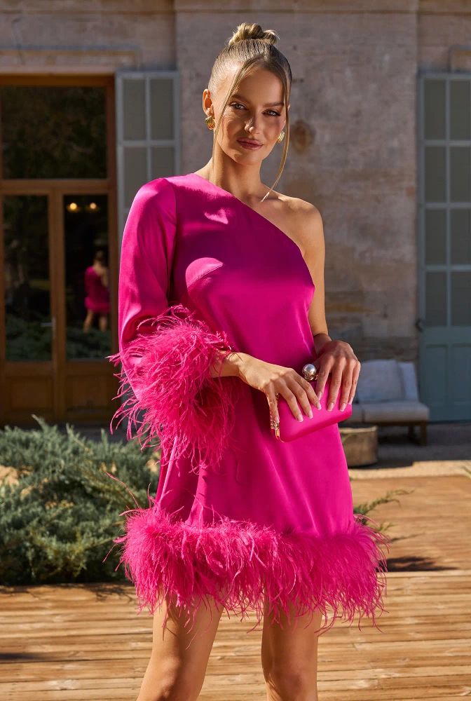 Pamela - asymetrické mini šaty